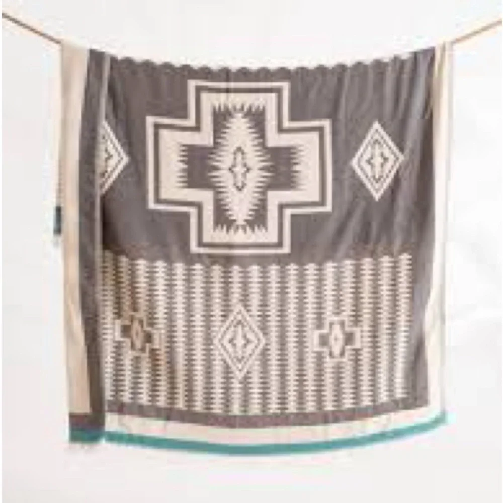 Anthropologie EVERYWHERE Blanket Organic Cotton Soft Loom Weave Hand Crafted - Picture 9 of 14
